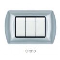 PLACCA METALLO T1 8804-04 4P CROMO