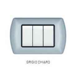 PLACCA METALLO T1 8807-07 7P GRIGIO CHIARO