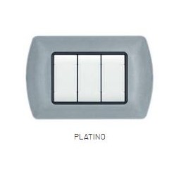 PLACCA METALLO T1 8807-29 7P PLATINO