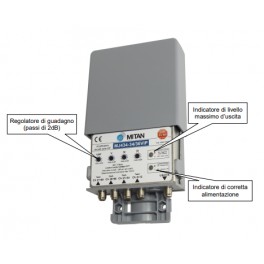 AMPLIFICATORE  DA PALO 1  IN III-UHF 22d AMPLIFICATORE 1 INGRESSO  1 USCITA 22 DB