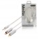 Cavo Audio Maschio da 3.5 mm - 0,20CM Stereo Cavo Audio Maschio da 3.5 mm - 2x RCA Maschio 0.20 m Bianco