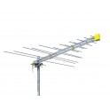 Antenna logaritmica connettore F 345 el. 15  banda  3+4+5  guadagno 10 dBi, bianca LF 345