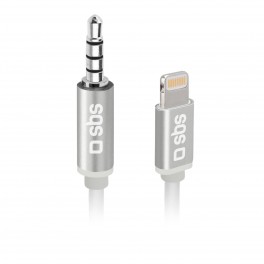 Adattatore Apple Lightning jack 3,5 mm MM, lunghezza 1 mt, colore bianco