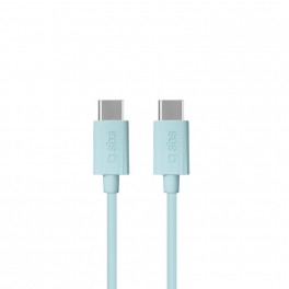 Cavo 60W USB-C - USB-C 1,5mt AZZURRO ** Realizzata in plastica riciclata certificata GRS ** TECABLETCC6015LBGRS