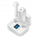 Auricolari Stereo Wireless TWS, con base di ricarica da 300 mAh , schermo LCD, colore bianco