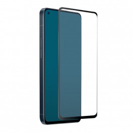 PELL.VETRO per Oppo Reno 6 5G Pellicola protettiva in vetro temperato con bordi in silicone nero per Oppo Reno 6 5G