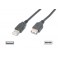 CAVO PROLUNGA USB A M/F 1,8mt NERO