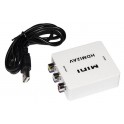 MINI CONVERTITORE HDMI A AV (RCA) MINI CONVERTITORE HDMI A AV (RCA) PER 1 DISPOSITIVO HDMI CON TV RCA