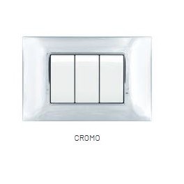 PLACCA TECNOPOL. T2 6002-6 2P CROMO