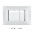 PLACCA TECNOPOL. GEM 6003-04 3P GRIGIO CHIARO