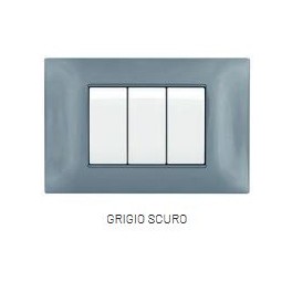 PLACCA TECNOPOL. T2 6004-08 4P GRIGIO SCURO