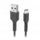 Cavo micro USB 2.0, 1 mt in polybag con strip inclusa, colore nero