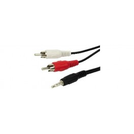 CAVO JACK ST.3,5 MM-2SP.RCA 1,2 MT 50 PZ