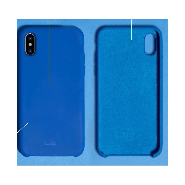Puro Cover in Silicone Liquido con interno in microfibra per iPhone  6/6s/7/8 4,7 Blu - Forniture Elettroniche Trentine snc