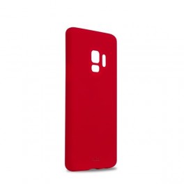 Puro Cover in Silicone Liquido con interno in microfibra per Samsung Galaxy  S9 5.8" Rosso