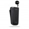 Puro Auricolare Riavvolgibile Mono Bluetooth con clip V4.1 con Vibrazione e Multipoint Nero