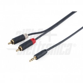 CAVO JACK 3,5 ST -2 SPINE RCA 3m BLISTER