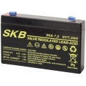 BATTERIA  PIOMBO SKB 6V/7,2A FAST.4,8 	151 x 34 x 95 - 101 mm