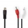 Cavo maschio DIN a 5 pin -2x RCA maschio Cavo maschio DIN a 5 pin - 2x RCA maschio | 1.0 m | Nero